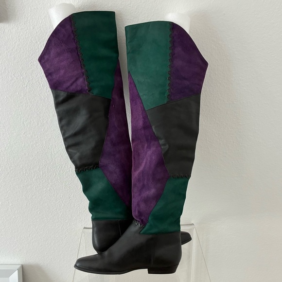 Vintage Shoes - Vintage 80s Over the Knee Boots